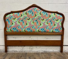 Vintage 1950s French Provincial Louis XV Style Full Size Bed Frame with Carved Wood Headboard and Footboard — listing 5