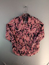 Chaps Pastel Paisley Peasant Blouse, Size S — listing 3