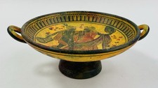 Reproduction Greek Geometric-Style Kylix (Stemmed Two-Handled Cup) with Meander & Geometric Motifs — listing 2
