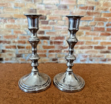 Ornate Silver-Plated Baroque/Rococo Style Candlestick with Repoussé Floral Base — listing 5
