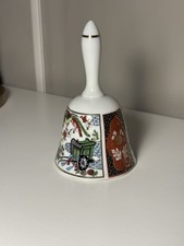 Vintage Porcelain Hand Bell with Fruit Decal and Gold Trim, Made in Japan — listing 2