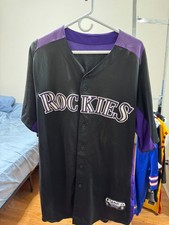 Majestic Colorado Rockies Cool Base Dry Wicking Shirt - Adult Large Black — listing 6