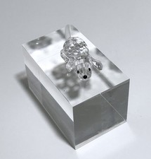 Clear Crystal Reclining Puppy/Dog Figurine with Red Heart — listing 5