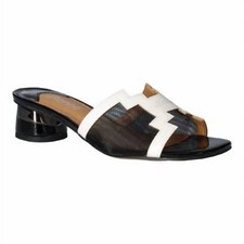 J. Renee Evangeline Strappy Patent Leather Heeled Sandals, Size 7N, Black — listing 2