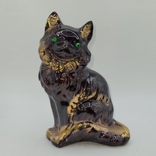 Pair of Mid-Century Ceramic Stylized Cat Figurines with Bow Ties — listing 3