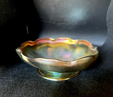 L.C. Tiffany Favrile Iridescent Art Glass Low Bowl with Textured Surface — listing 5