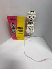 Vintage Animated French Poodle Wall Clock with Original Box — listing 3