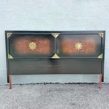 Vintage Brass King Size Headboard with Spindle and Finial Design — listing 6