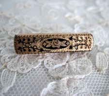 Antique Victorian Taille d'Épargne Gold Filled Bar Pin Brooch — listing 3