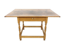 Antique Turned-Leg Farmhouse Work Table / Kitchen Table — listing 2