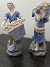 Group Lot of Mid-Century Hand-Painted Porcelain Figurines (Colonial Couples, Courting Scenes, Cherubs) — listing 3