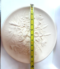 Unfired Bisque Ceramic Slip-Cast Plates Set of 3 (Bride/Groom, Baby, Floral) — listing 2