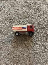 Hot Wheels American Hauler Box Truck, Blue Cab / White "Coast to Coast" Box Red stripe — listing 2