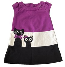 Girls' Aqua Cotton T-Shirt with 3D Plush Kitten Appliqué and Rhinestones — listing 5