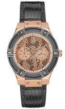 Guess Two-Tone Ladies Quartz Watch Brown Leather Strap — listing 2