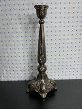 Ornate Metal Pedestal Candle Holder with Tulip-Form Cup — listing 5