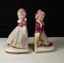 Vintage Figural Dutch Boy Ceramic Planter with Green Leaf Base — listing 6