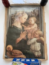 Vintage Print Reproduction of Fra Filippo Lippi 'Madonna' (Portrait of a Woman) on Textured Board — listing 4