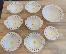 W.S. George Lido White Floral Dinner Plate with Scalloped Silver Rim — listing 2