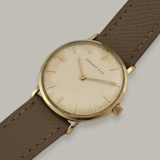 Vintage Tiffany & Co. Signed Dial Manual-Wind Dress Watch with Sub-Seconds 14K/18K solid gold — listing 6