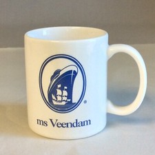 Holland America Line ms Veendam Frosted Glass Coffee Mug
