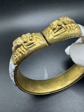 Chinese Export Silver-Tone Hinged Bangle with Applied Dragon and Filigree Rope Detail — listing 5