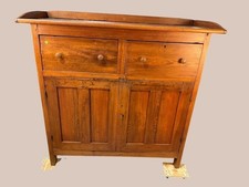 Antique Rustic Pine Two-Door Cupboard / Wardrobe with Plank Doors — listing 6