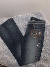 bebe Addiction Women's Brown Coated/Overdyed Skinny Jeans, Size 30 — listing 6