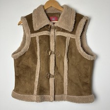 Penny Lane Faux Fur Trim Suede Boho Vest — listing 2