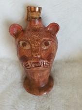 Peruvian Chulucanas-Style Hand-Painted Pottery Bottle Vase with Tall Neck — listing 2