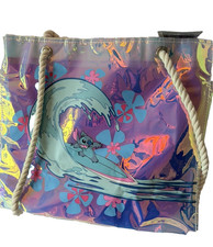 Disney Lilo & Stitch Iridescent Holographic PVC Beach Tote Bag with Rope Handles — listing 2