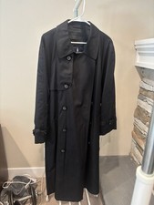 London Fog Men's Tan Single-Breasted Trench Coat with Removable Faux Fur Liner, Size 40 Long — listing 6
