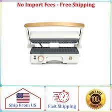 Beautiful by Drew Barrymore Electric Panini Press & Grill, Black Sesame with Gold Trim — listing 3