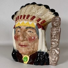 Royal Doulton 'North American Indian' Large Character Jug with Totem Pole Handle