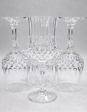 Cristal d'Arques Longchamp Cut Crystal Wine Glasses, Set of 3
