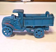 Cast Iron Toy Dump Truck with Nickel Driver and White Rubber Tires — listing 6