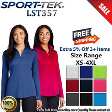 Sport-Tek Women's DIRECTV Stream Navy 1/4 Zip Pullover, Size L — listing 2