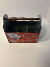 Dale Earnhardt Jr. #8 NASCAR Galvanized Metal Tin Tote Caddy with Wood Handle