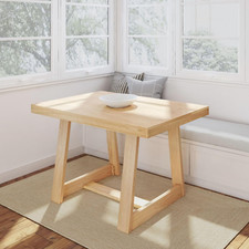 Rustic Solid Pine Trestle Coffee Table with Live-Edge Top — listing 2