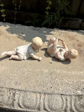 Vintage Reproduction Bisque Porcelain Baby Doll with Molded Hair and Open-Closed Smiling Mouth — listing 6