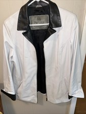 Peruzzi Made in Italy Men's Black Leather Blazer Jacket, Three-Button
