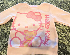 Hello Kitty Girls' Cerise Pink Smocked Sundress with Glitter Face Appliqué, Size 6 — listing 3