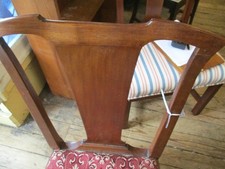 Antique 18th Century Country Chippendale Vase-Splat Side Chair, Solid Plank Seat — listing 4
