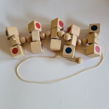 Vintage Mixed Lot of Wooden Toys - Bowling Pins Set, Toy Rocket, Boat, Die-Cast Vehicles and More — listing 5