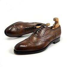 Doucal's Handmade Italian Leather Brogue Oxfords, Brown, EU 43 — listing 5