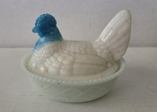 Westmoreland Iridescent Carnival Glass Hen on Nest Covered Dish — listing 6