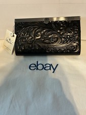 Patricia Nash Black Leather Zip-Around Continental Wallet — listing 5