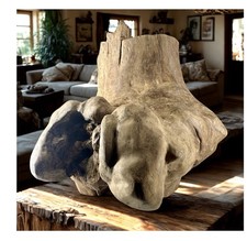 Polished Burl Wood Freeform Sculpture / Natural Root Burl Display Piece — listing 4