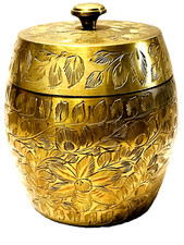 Vintage Hollywood Regency Brass Ginger Jar Table Lamp — listing 4