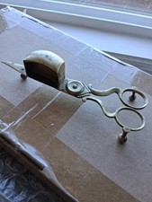 Antique Brass Candlestick with Wick Trimmer Scissors (Candle Snuffer Set) — listing 4